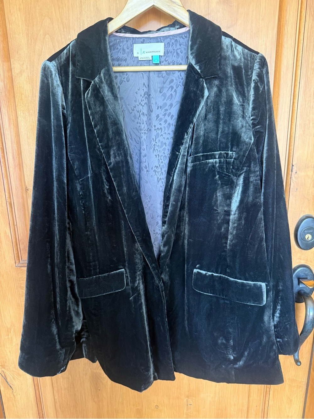 Anthropologie Velvet Blazer Jacket
